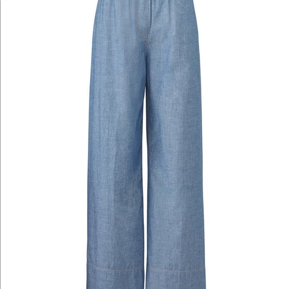 Elizabeth and James chambray wide leg jeans